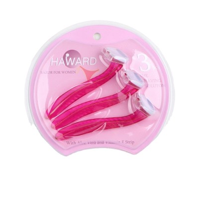 Female Razor with Moisturizing Lubricant Strip single stainless steel blade disposable bikini razor