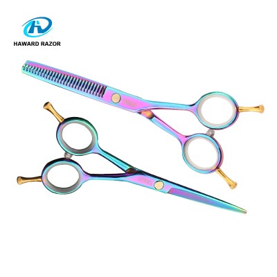 Professional 5.5 inch Japan  4CR Stainless Steel barber shears hair thinning scissors / salon scissors