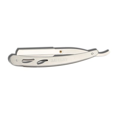 Stainless steel folding private label shavette straight razor replaceable beard barber razor blade