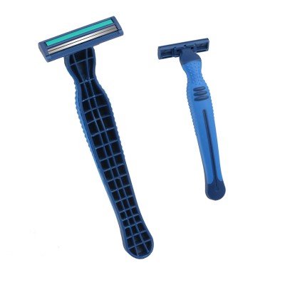 D226L twin blade rubber handle disposable men shaver